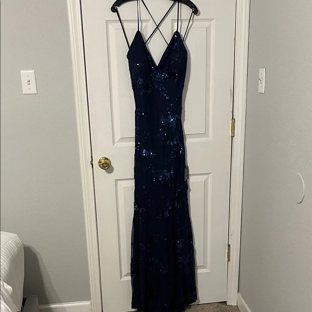 Lulus | Dresses | Elegant Navy Blue Sequin Gown | Poshmark Lulus | Dresses | Elegant Navy Blue Sequin Gown | Poshmark